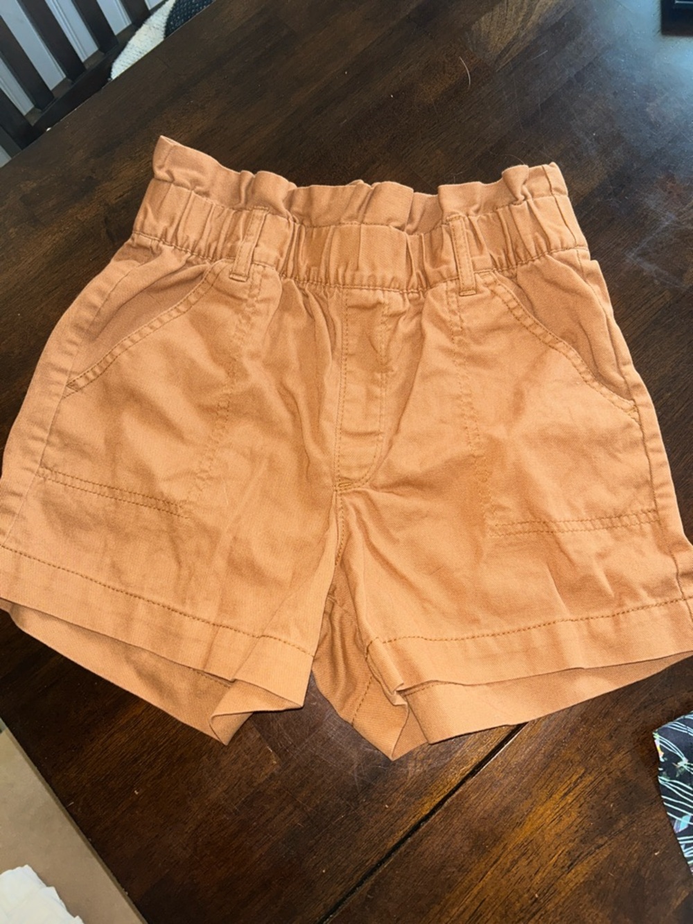 Old Navy Girls brownish rust  Paperbag Waist Shorts size large 10/12 kids girls